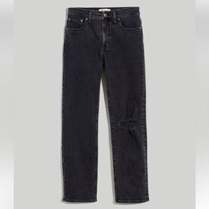 Madewell Mid-Rise Perfect Vintage distressed Straight Jean in Rosella Wash